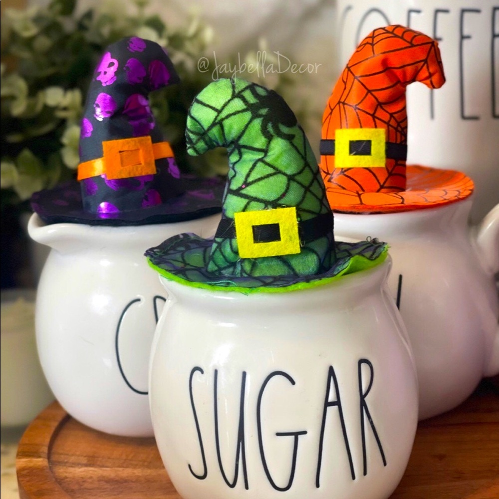 3 Hocus Pocus Mini Witch Hat Toppers for Rae Dunn Mugs & Marshmallow Mugs